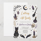 Invitation Fête Mystique et Ensorcelante d'Halloween (Devant / Derrière)
