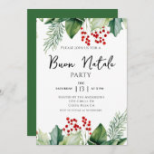 Invitation fête nationale de Noël italienne (Devant / Derrière)