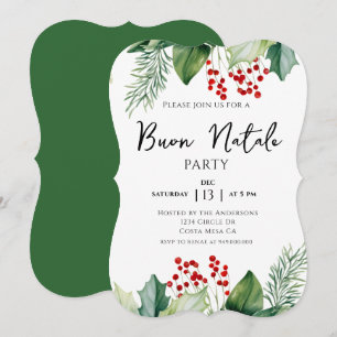 Invitation fête nationale de Noël italienne