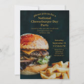 Invitation Fête nationale du jour du cheeseburger (Devant)