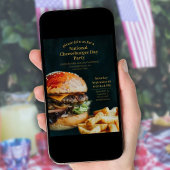 Invitation Fête nationale du jour du cheeseburger