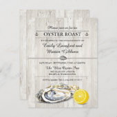 Invitation Fête Naúticale aux Fruits de Mer avec Huîtres Rôti (Devant / Derrière)