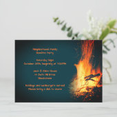 Invitation Fête nocturne de Bonfire à l'extérieur (Debout devant)