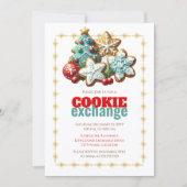 Invitation Fête Noël Cookie Exchange Party (Devant)