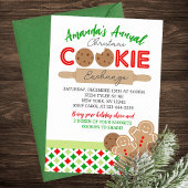 Invitation Fête Noël Cookie Exchange Party