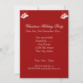 Invitation Fête Noël Père Noël Suit Champagne (Dos)