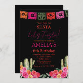 Invitation Fête noire mexicaine (Devant / Derrière)