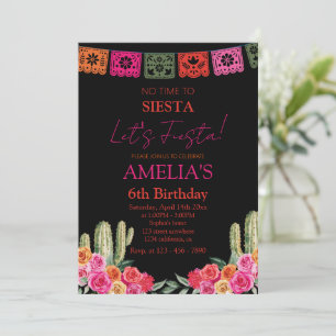 Invitation Fête noire mexicaine