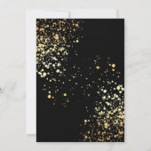 Invitation Fête Noire Noire Et Étincelante (Dos)
