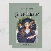 Invitation Fête numérique de fin d'études secondaires (Devant / Derrière)