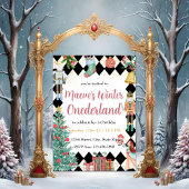 Invitation Fête Nutcracker Hiver Onederland