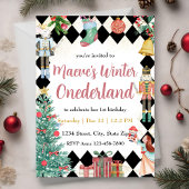 Invitation Fête Nutcracker Hiver Onederland