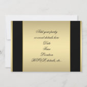 Invitation Fête Or Noir (Dos)