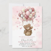 Invitation Fête Ourson Mignon (Devant)