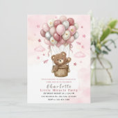 Invitation Fête Ourson Mignon (Debout devant)