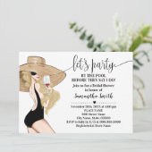 Invitation Fête par pool avant de faire Fête des mariées (Debout devant)