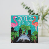 Invitation Fête paradisiaque en grand style Lumières brillant (Debout devant)