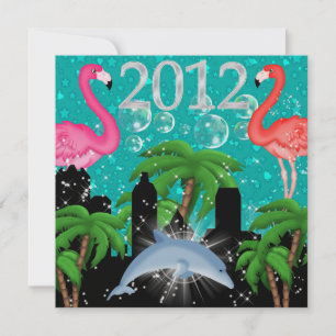 Invitation Fête paradisiaque en grand style Lumières brillant