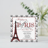 Invitation Fête Parisienne pour les Seize Ans (Debout devant)