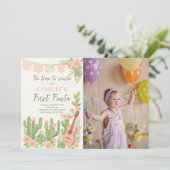 Invitation Fête Pas Le Temps De Siesta Anniversaire Photo (Debout devant)