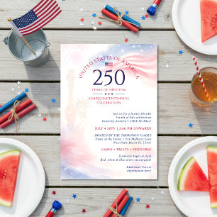 Invitation Fête patriotique du 250e anniversaire de l'indépen