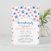 Invitation Fête patriotique du 4 juillet à l'aquarelle (Debout devant)