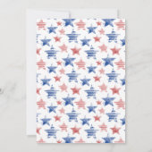 Invitation Fête patriotique du 4 juillet à l'aquarelle (Dos)