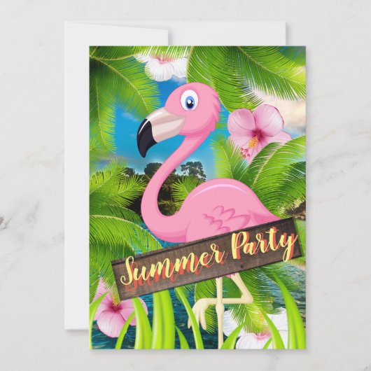 Invitation Fête Pélicane d'été (Devant)