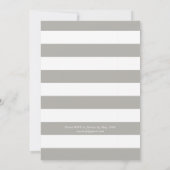 Invitation Fête Perle | Rayures pêche (Dos)