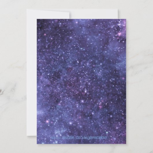 Invitation Fête personnalisée de la Galaxie du Zodiaque Balan (Dos)