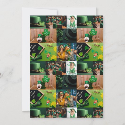 Invitation Fête PERSONNALISÉE de la Saint-Patrick (Devant)