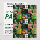 Invitation Fête PERSONNALISÉE de la Saint-Patrick (Devant / Derrière)