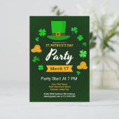 Invitation Fête personnalisée de la Saint-Patrick sur le thèm (Debout devant)