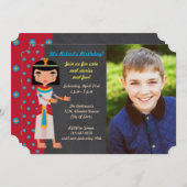Invitation Fête pharaon égyptienne d'anniversaire (Devant / Derrière)