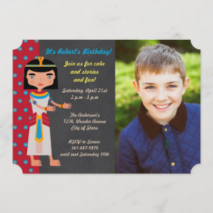 Invitation Fête pharaon égyptienne d'anniversaire