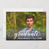 Invitation Fête Photo Moderne Graduation (Devant)