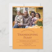 Invitation Fête Photo moderne Thanksgiving (Devant)