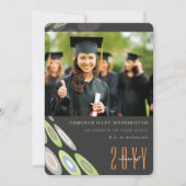 Invitation Fête photo stylish Digital Butterfly Graduation (Devant)