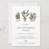 Invitation Fête Plante de l'échauffement des maisons à pots r (Devant)