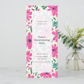 Invitation Fête polyvalente aquarelle florale (Debout devant)