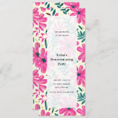 Invitation Fête polyvalente aquarelle florale (Devant / Derrière)