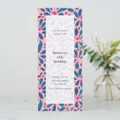 Invitation Fête polyvalente inspirée de découpes florales ros (Debout devant)