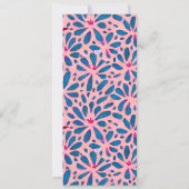 Invitation Fête polyvalente inspirée de découpes florales ros (Dos)