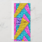 Invitation Fête polyvalente inspirée d'un patchwork (Dos)