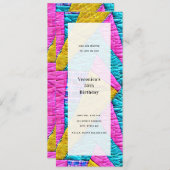 Invitation Fête polyvalente inspirée d'un patchwork (Devant / Derrière)