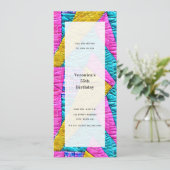 Invitation Fête polyvalente inspirée d'un patchwork générique (Debout devant)