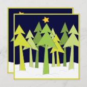 Invitation Fête populaire des fêtes de Noël rétro (Devant / Derrière)