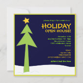 Invitation Fête populaire des fêtes de Noël rétro (Dos)