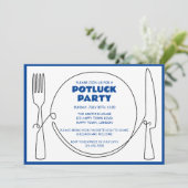 INVITATION FÊTE POTLUCK PERSONNALISABLE (Debout devant)