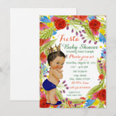Invitation Fête pour bébé garçon (Devant / Derrière)
